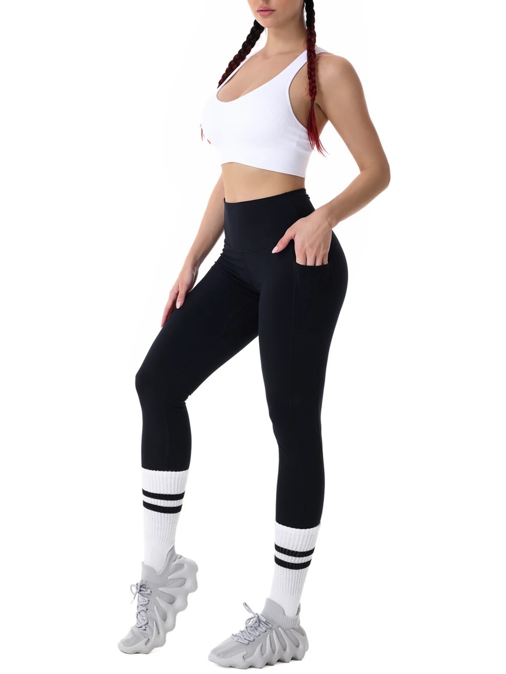 Sunzel High-Waist Black Pocket Leggings